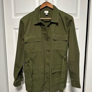 Olive Green Utility Jacket with belt